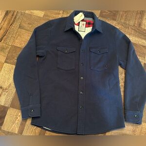 Relwen Pique Fleece Workshirt Size M Navy